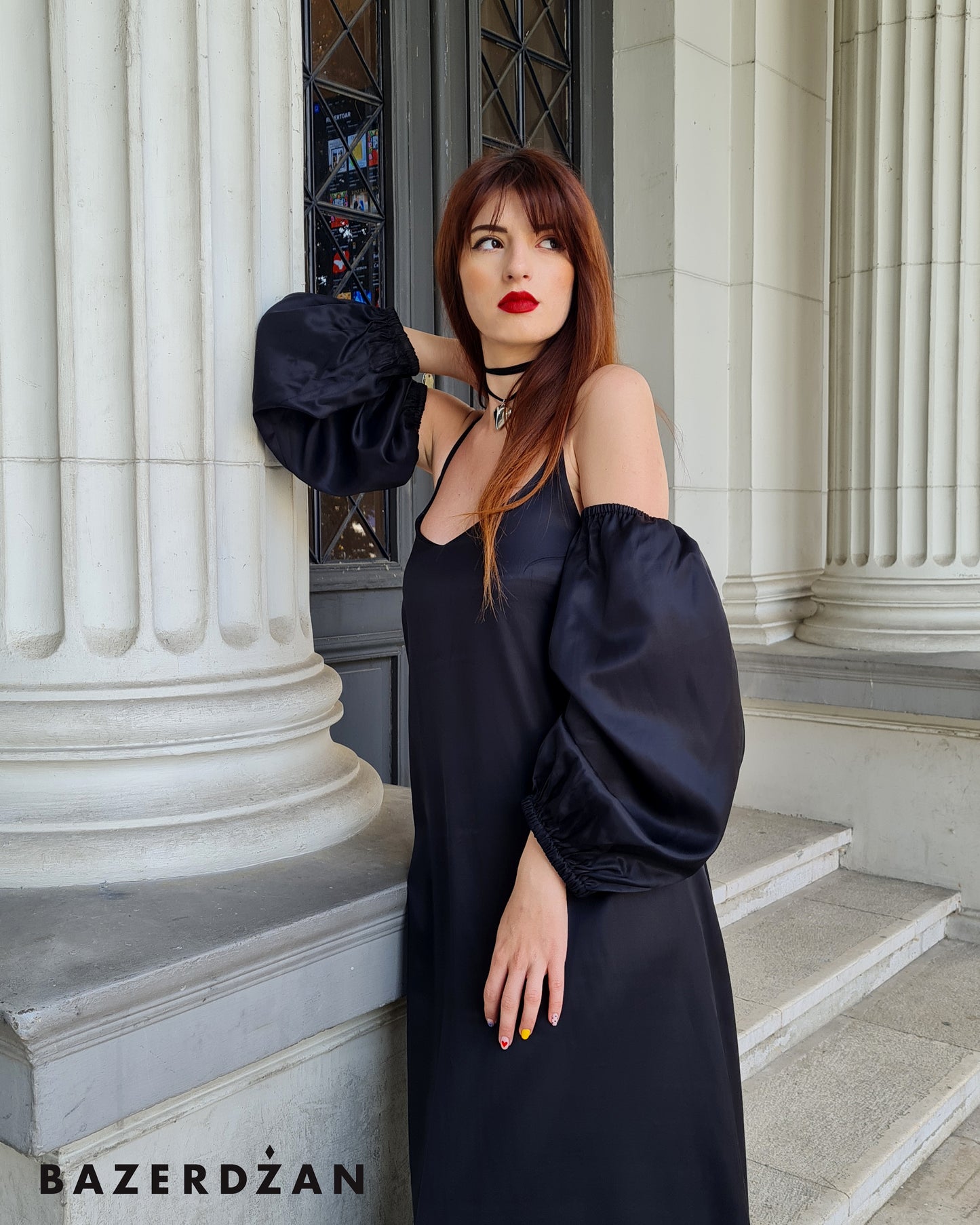 Slip Motion Dress - Black by Bazerdzan Wear