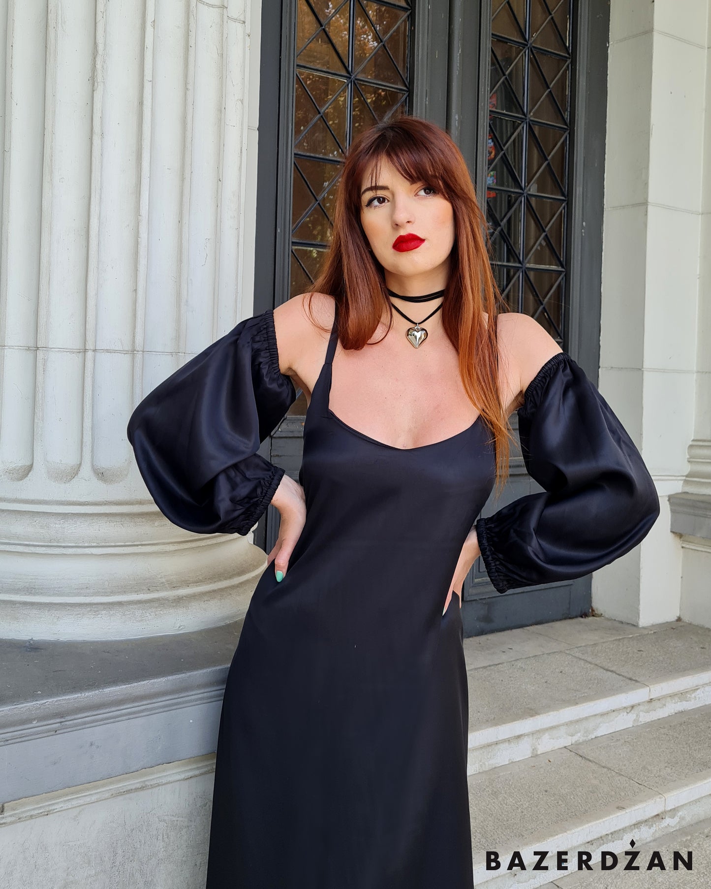 Slip Motion Dress - Black by Bazerdzan Wear