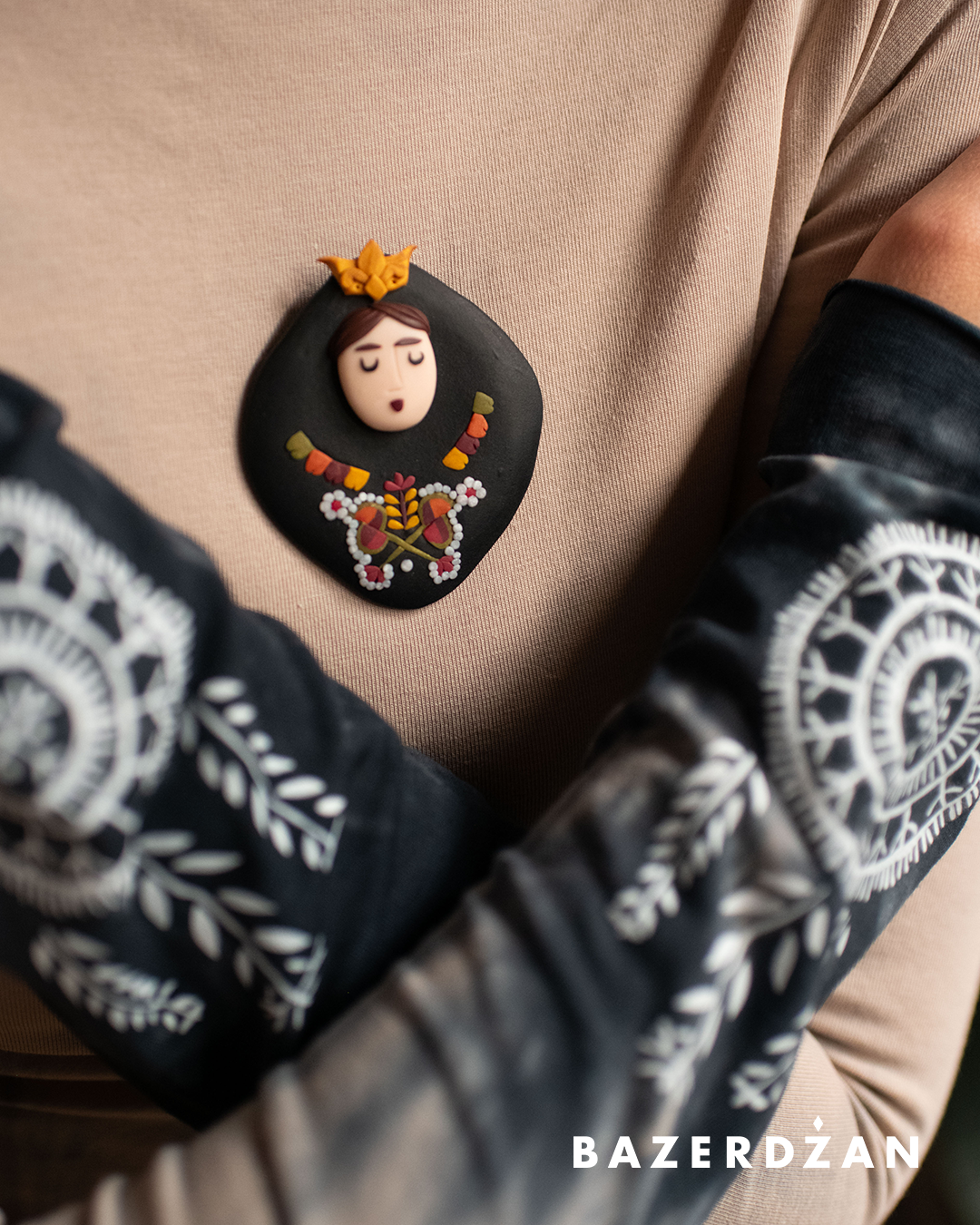 Handmade Brooch Queen Katarina by Kotka