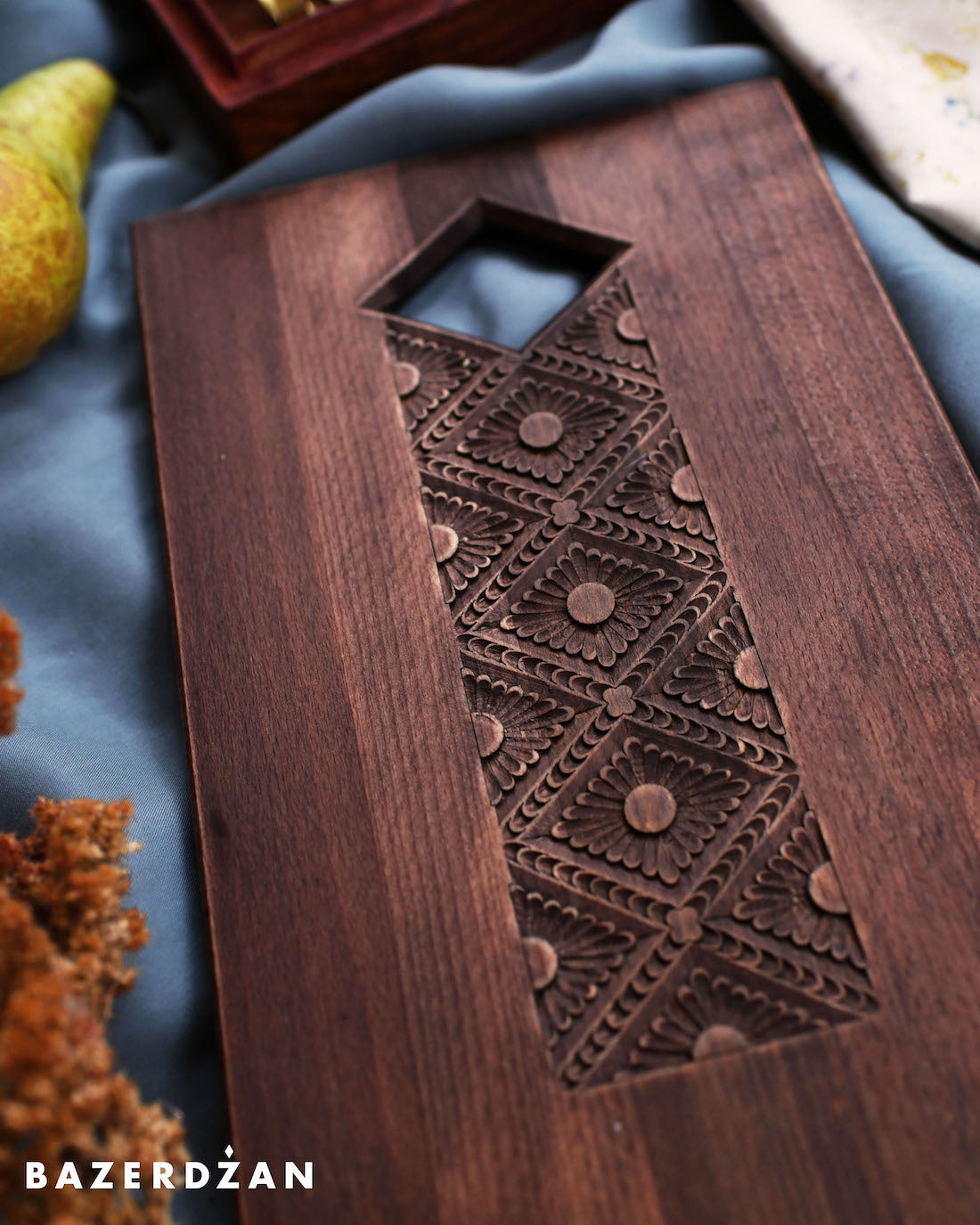 Hand Carved Wooden Board Elmas