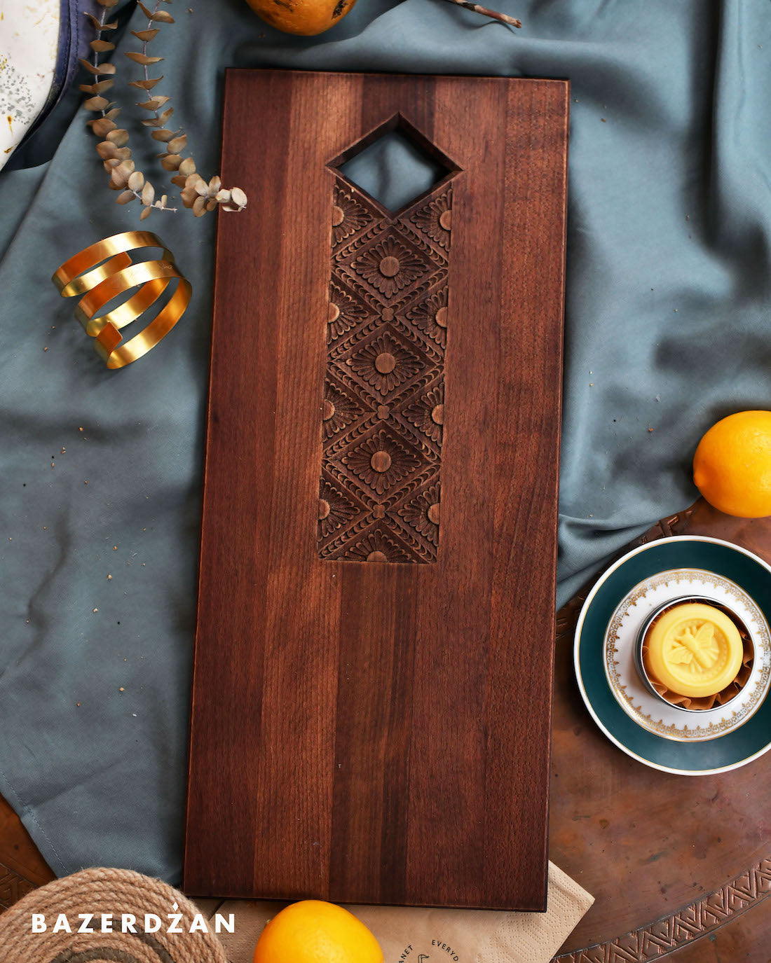 Hand Carved Wooden Board Elmas