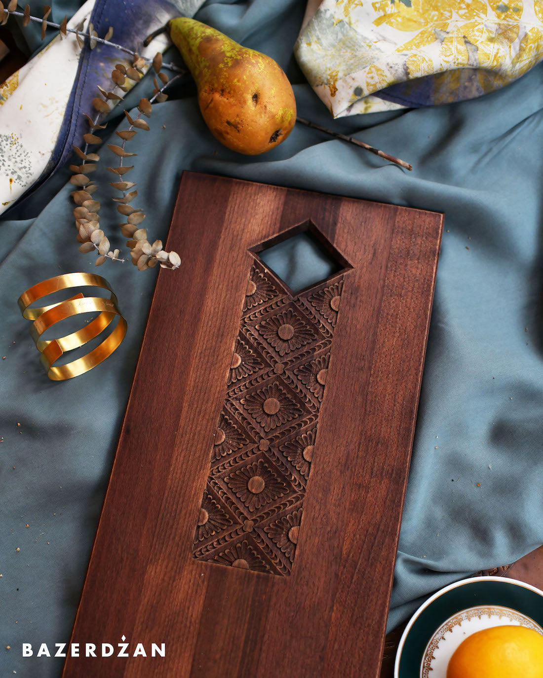 Hand Carved Wooden Board Elmas