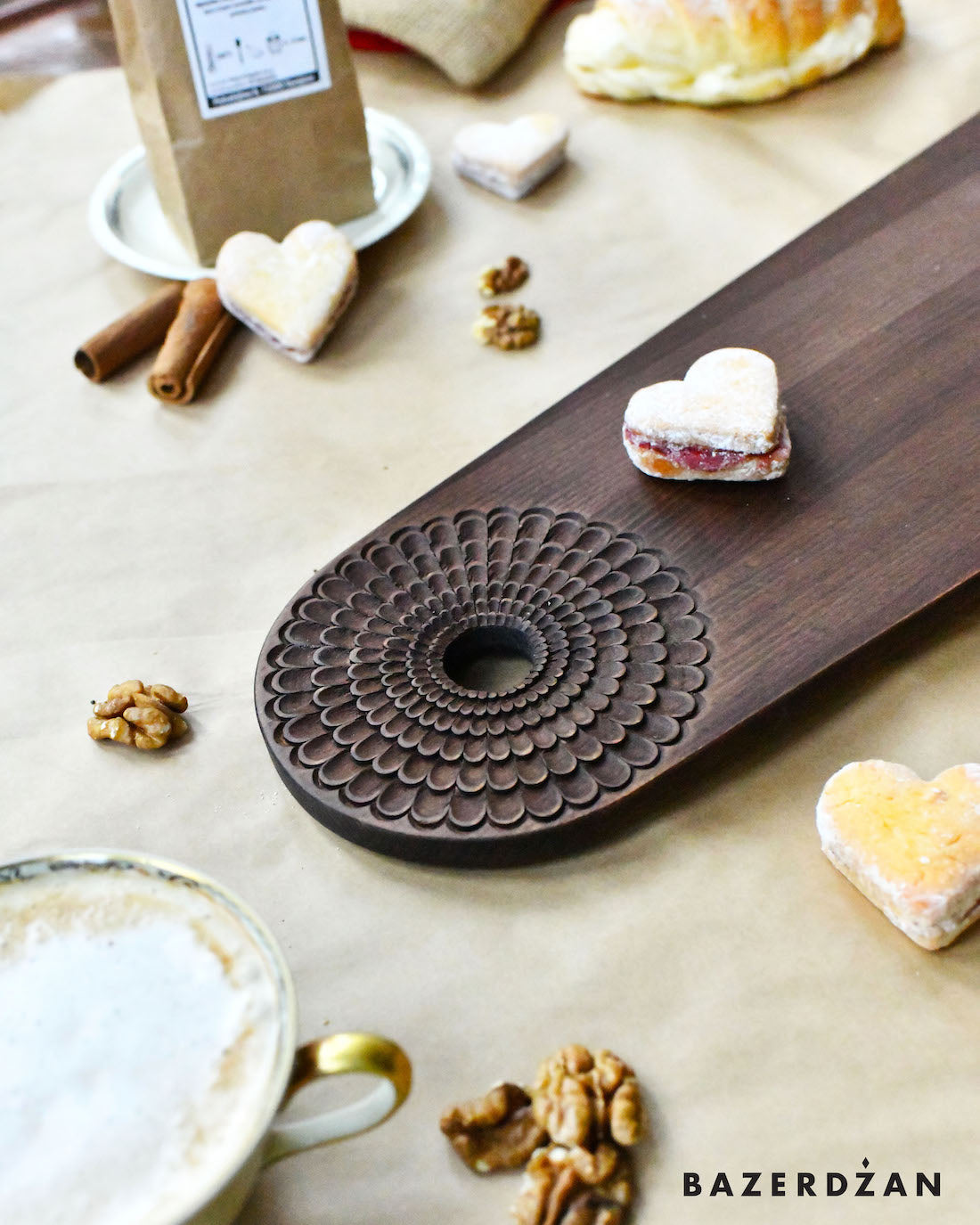 Hand Carved Wooden Board Zumbul by Civilisation