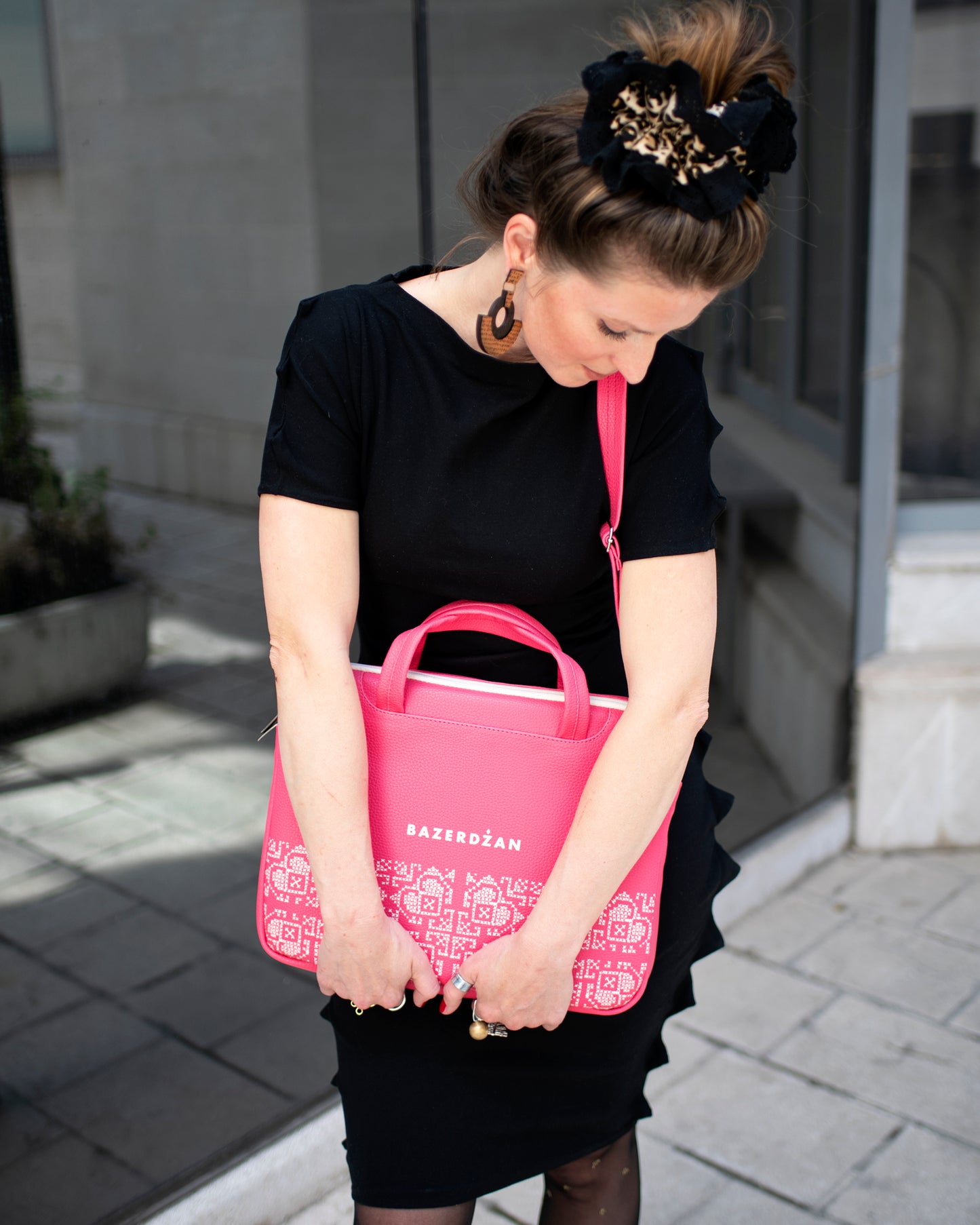 Zmijanje Embroidery Illustrated Bag, pink