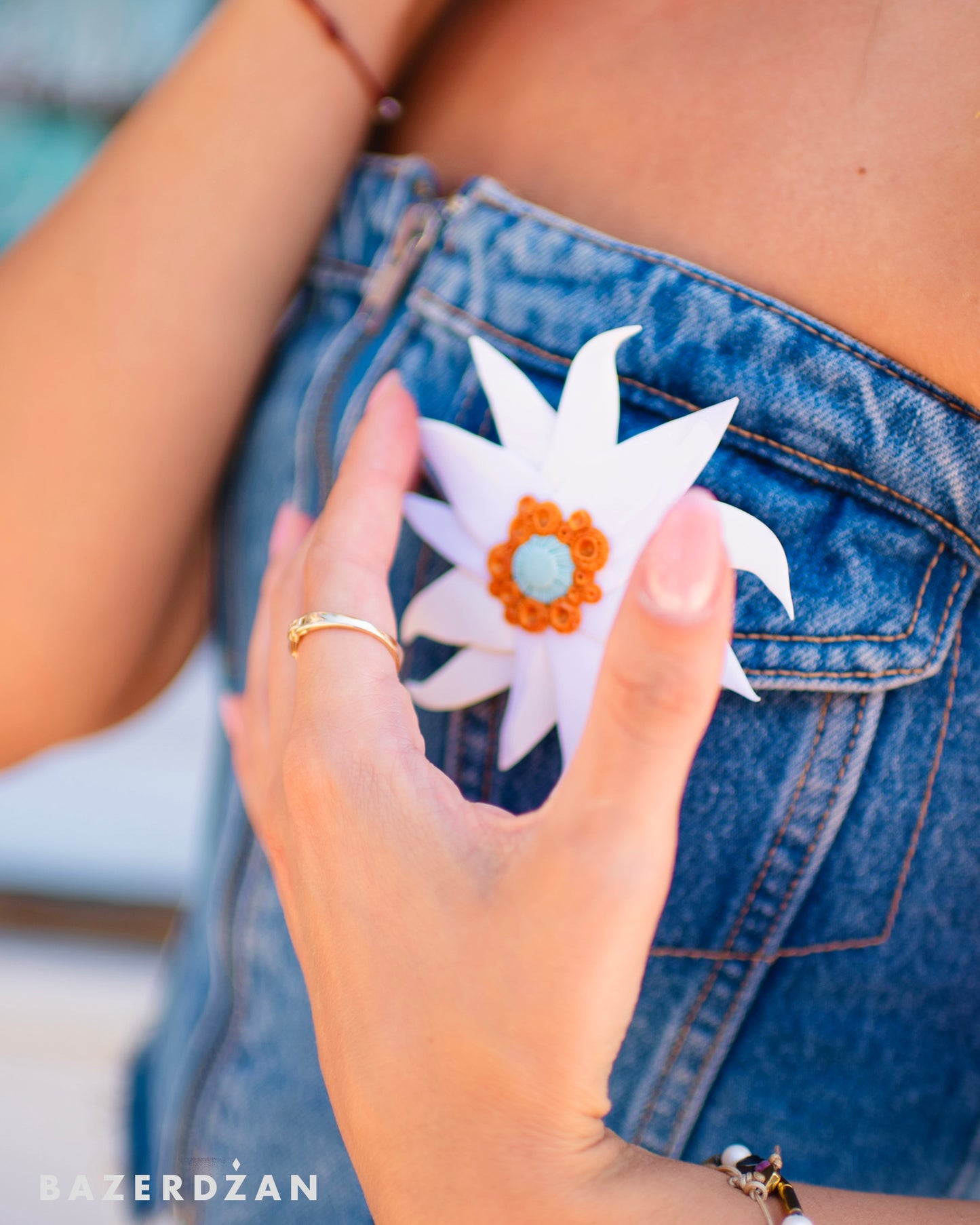 Brooch Edelweiss (Runolist)