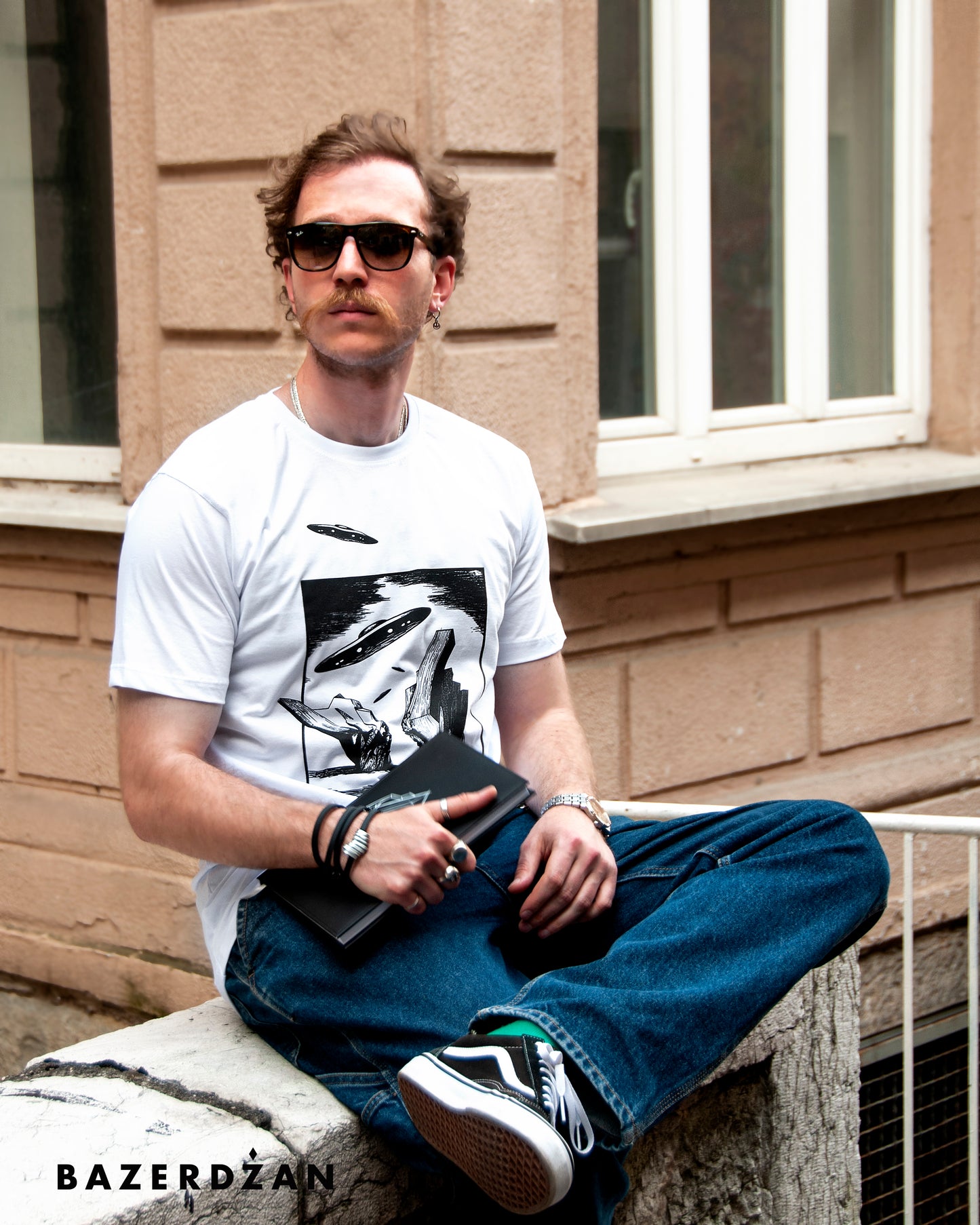 T-shirt Tjentište - White by Bazerdzan Wear