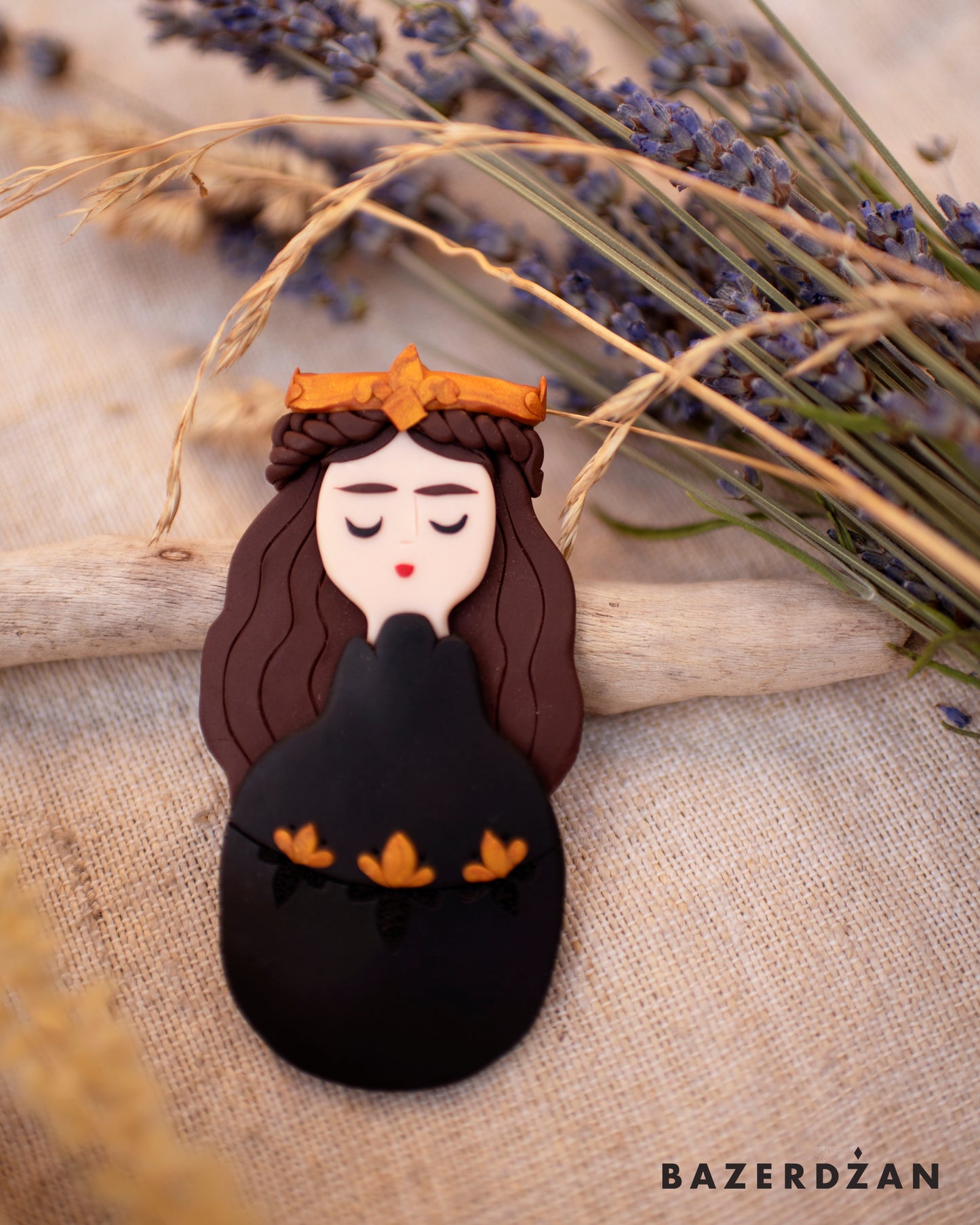 Handmade Brooch Queen Katarina by Kotka