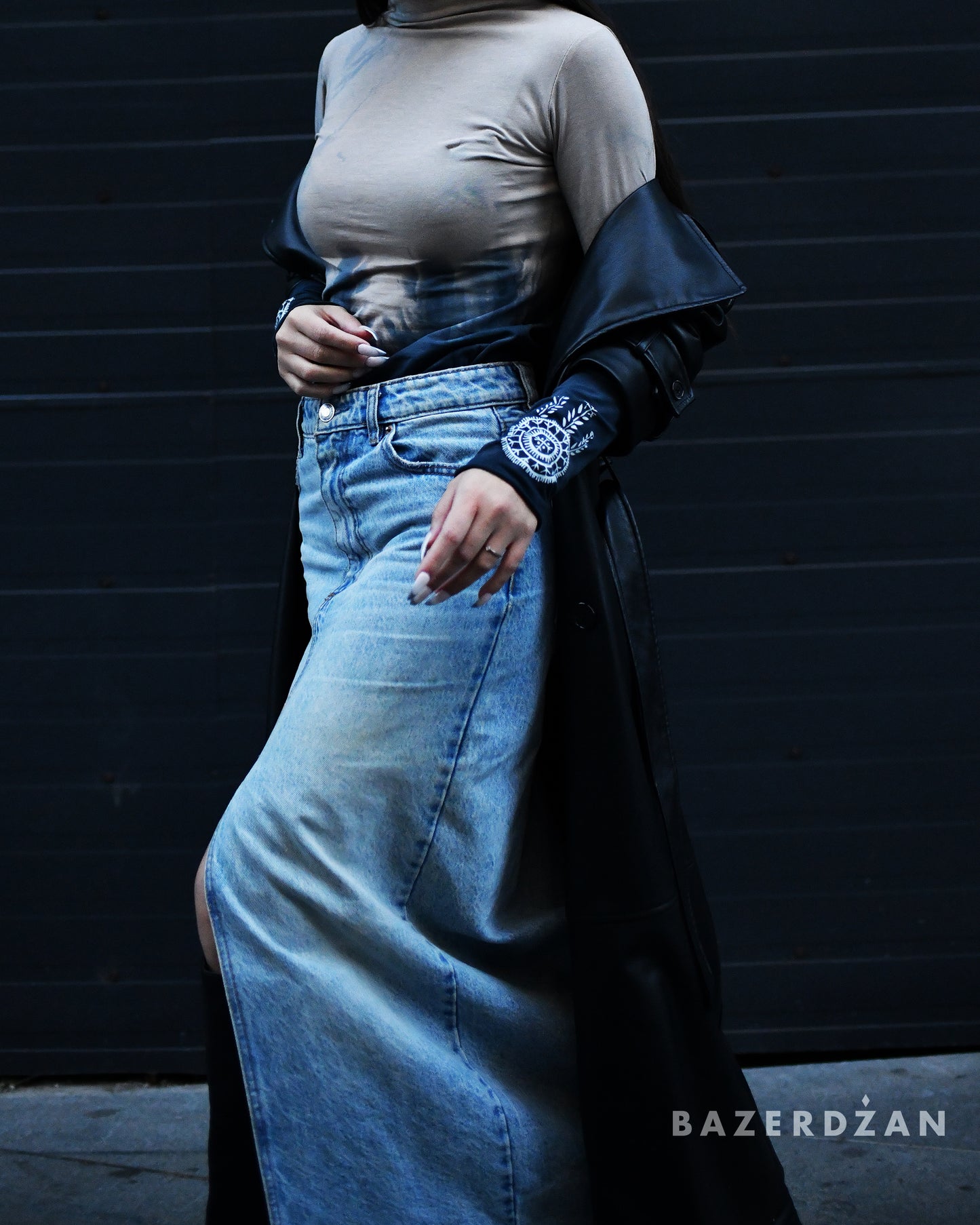 Hand Dyed Shirt With Traditional Bosnian Tattoos - Limited Edition by Ina Čano x Bazerdžan