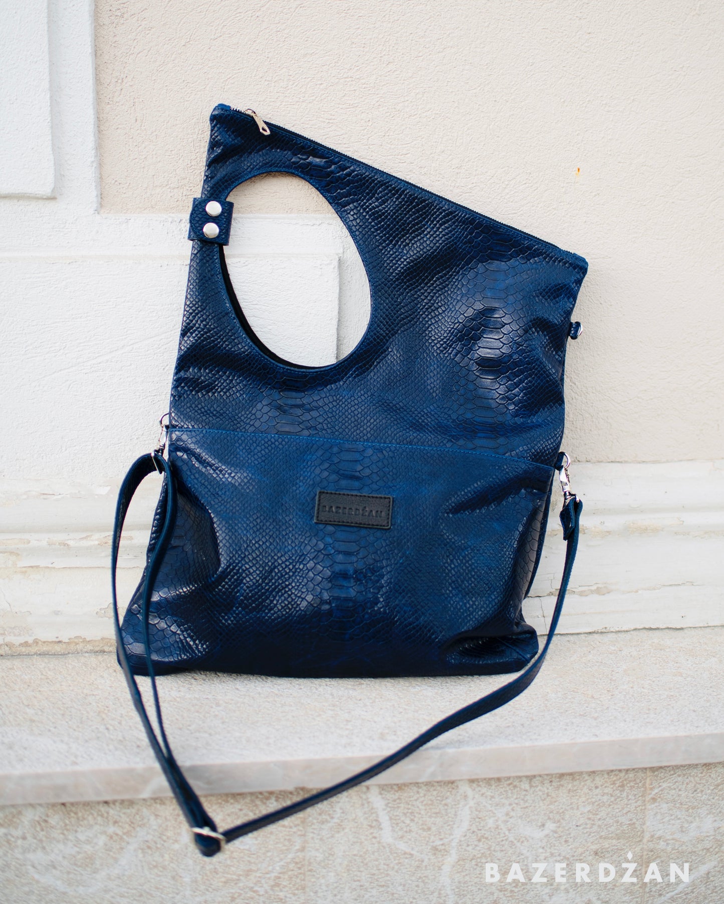 Leather Baklava Bag by Bazerdzan