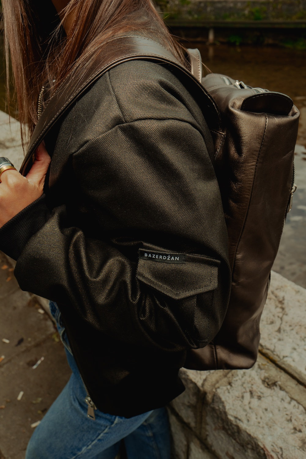 Leather Backpack One - Bronze