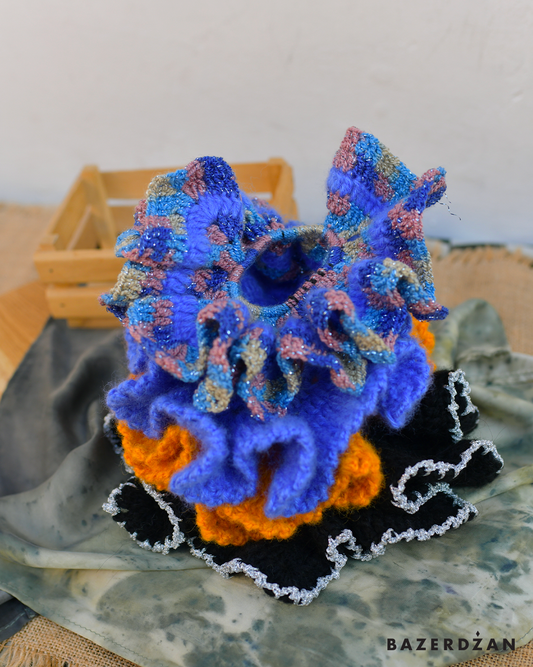 Grandma's Knitted Hair Scrunchie