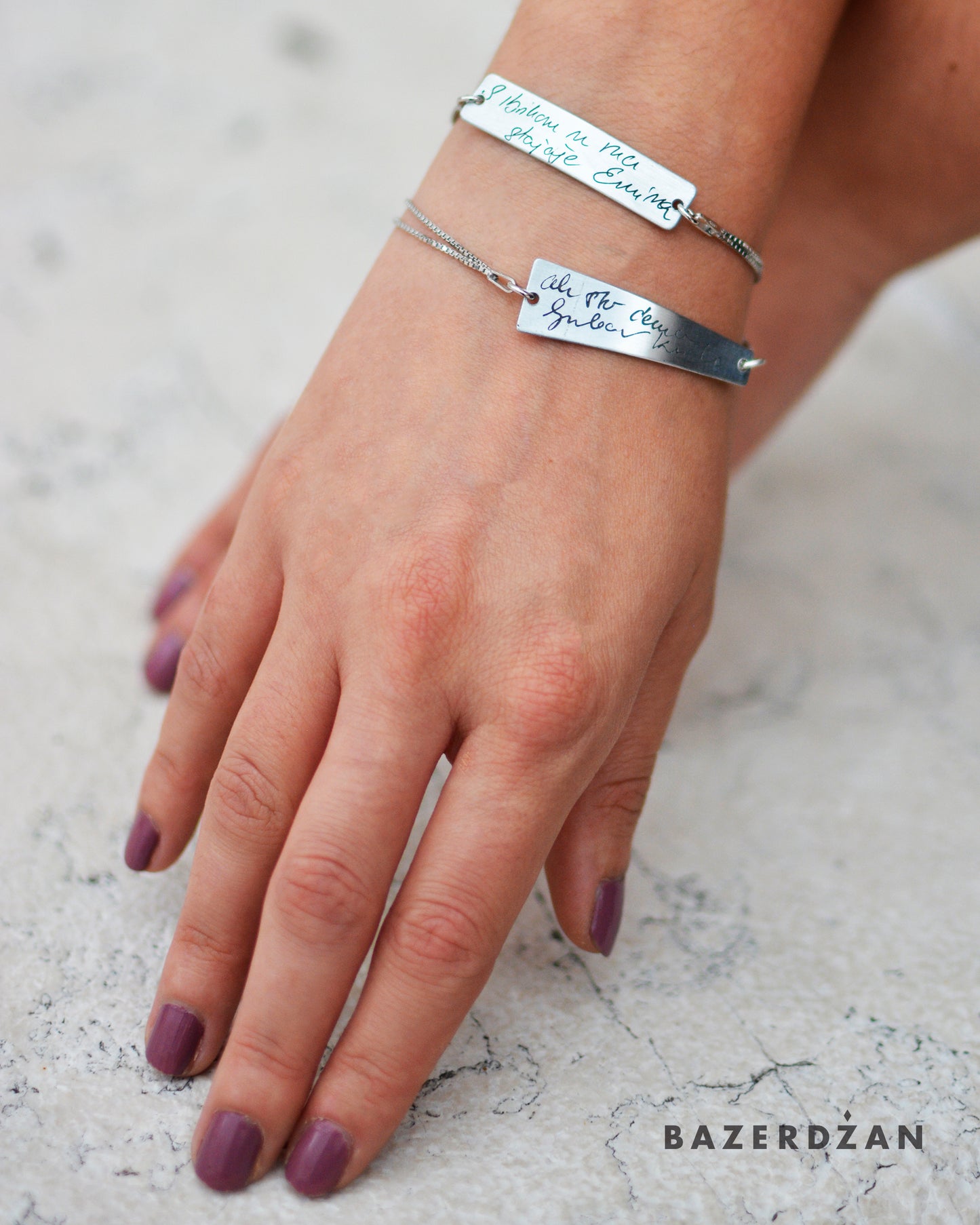 Inda Bracelet With Engraved Sevdalinka Lyrics by Werkstatt - Bazerdzan