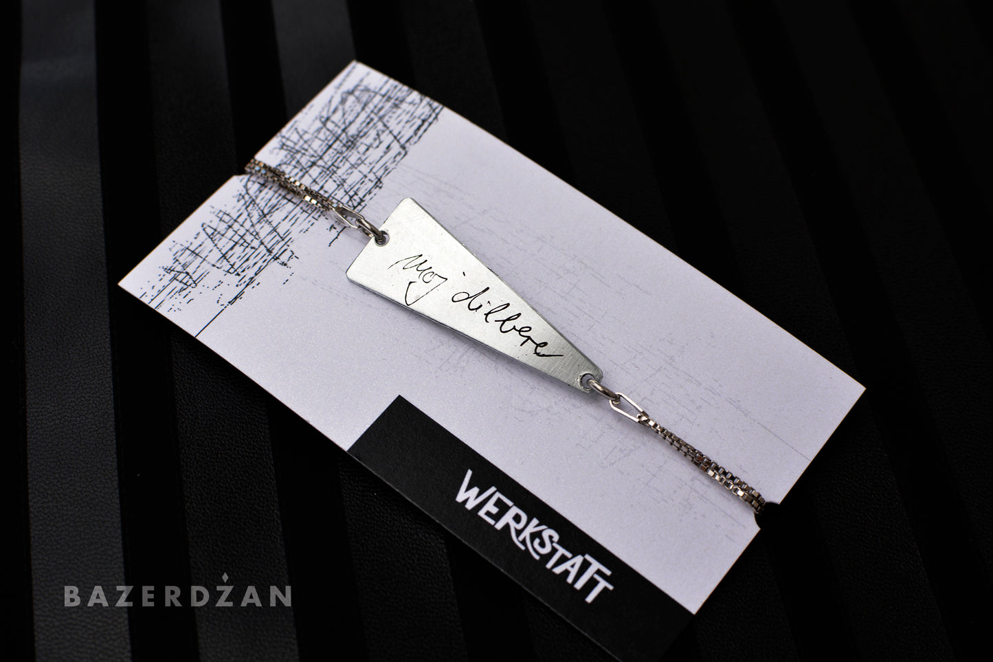 Inda Bracelet With Engraved Sevdalinka Lyrics by Werkstatt - Bazerdzan