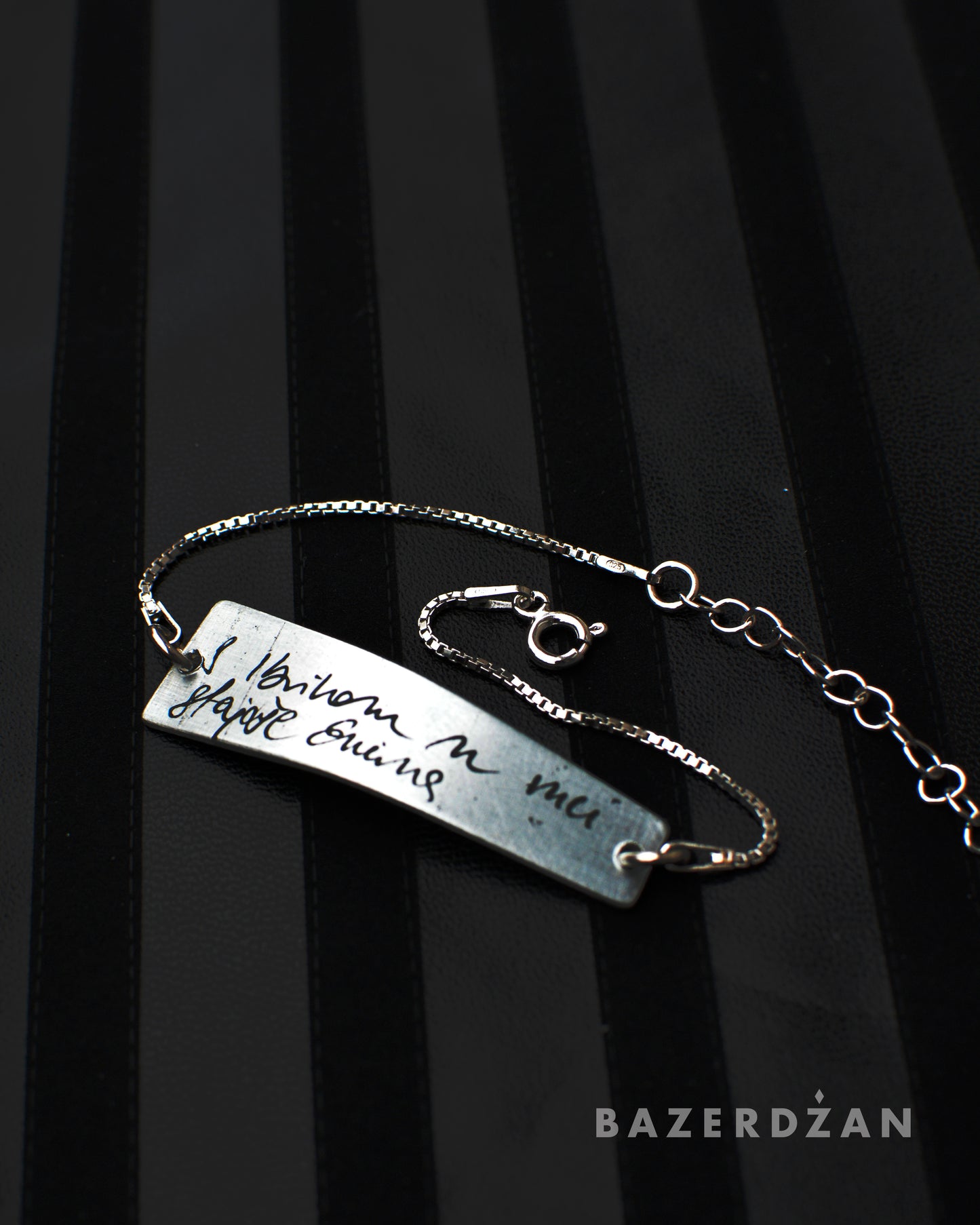 Inda Bracelet With Engraved Sevdalinka Lyrics by Werkstatt - Bazerdzan