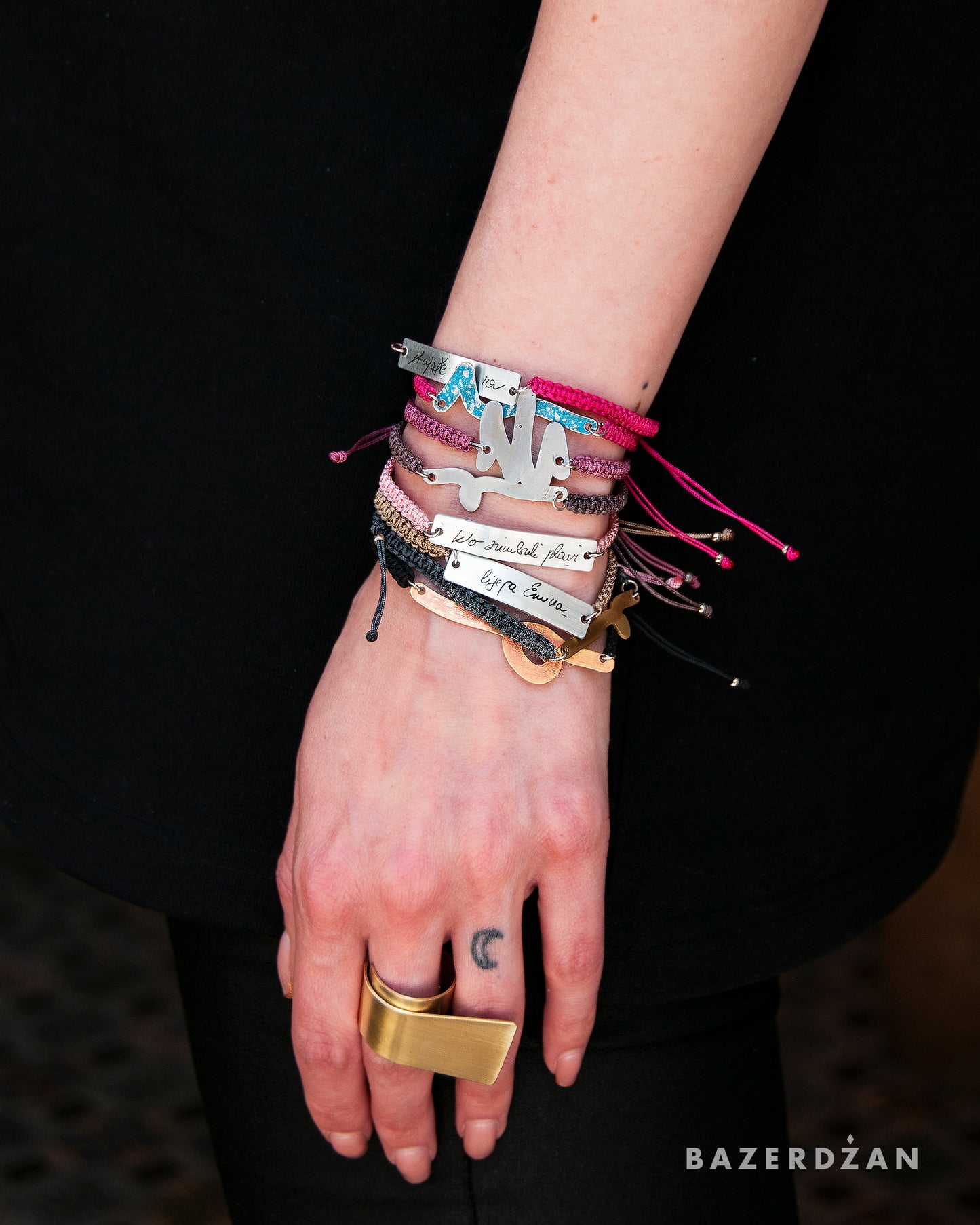 Inda "Simple" Bracelet With Engraved Sevdalinka by Werkstatt - Bazerdzan