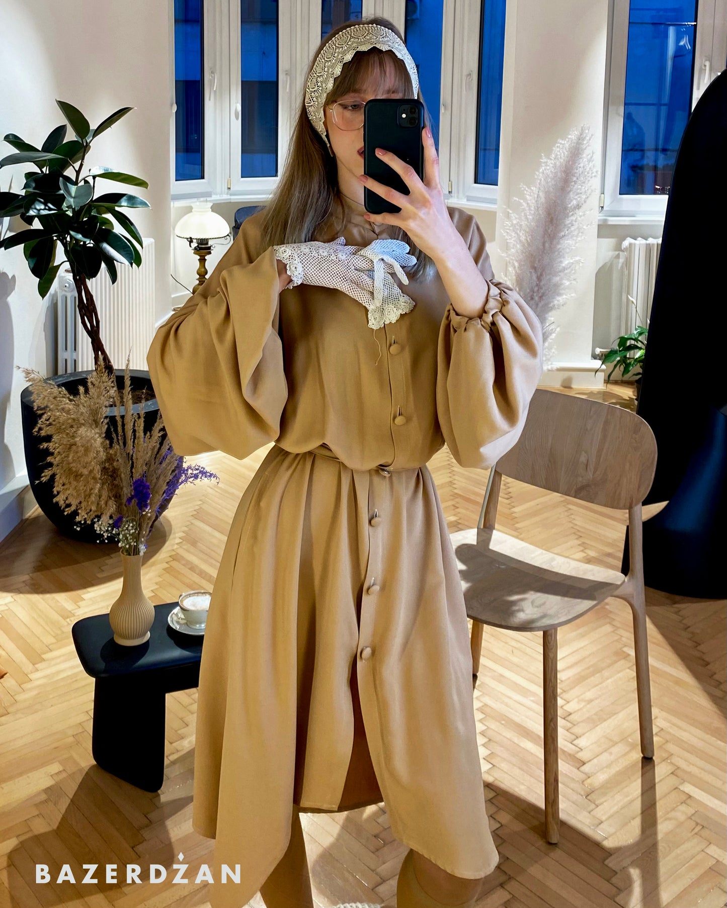 Classic Puff Sleeve Dress by Bazerdzan Wear