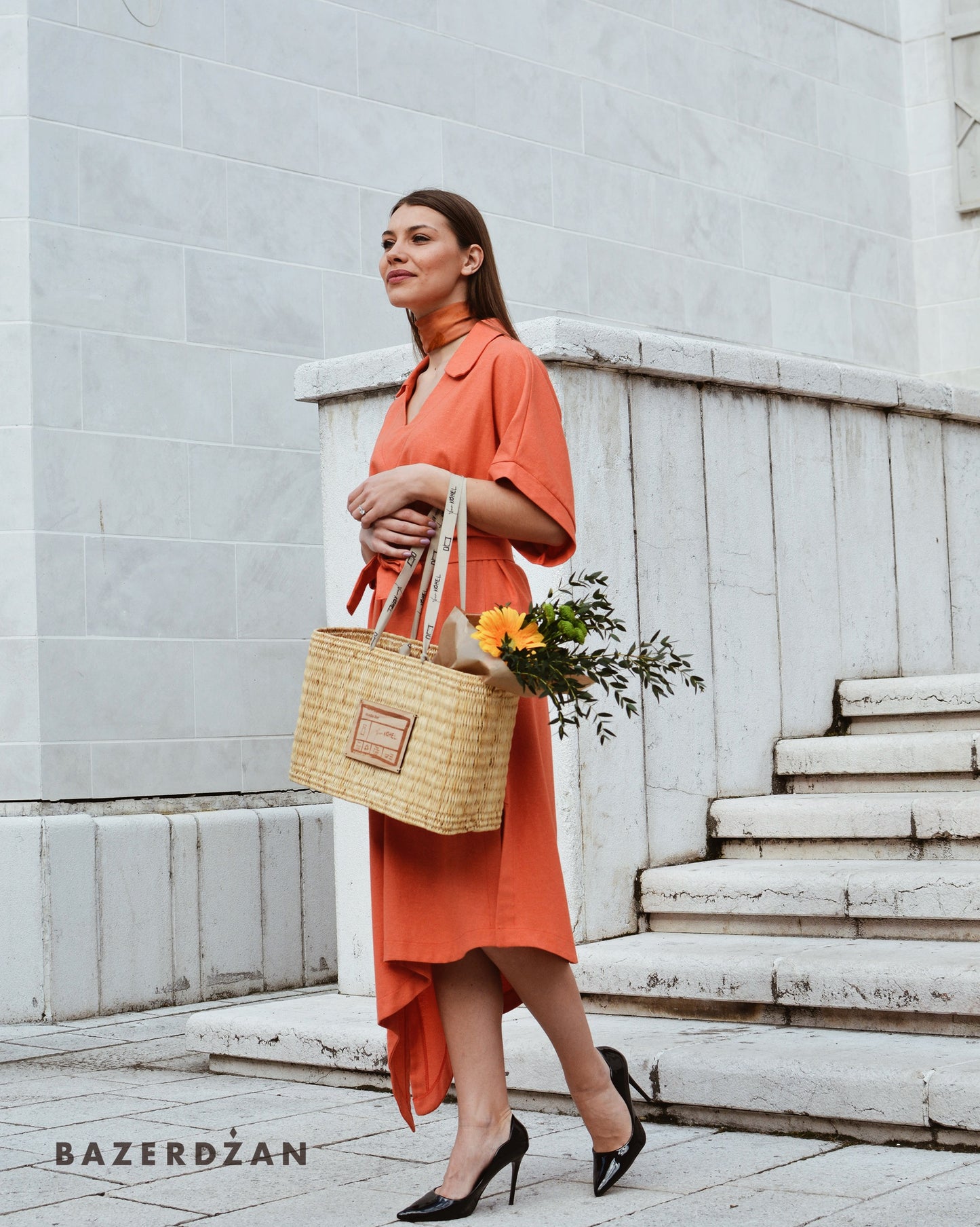 Asymmetric Chic Dress - Coral