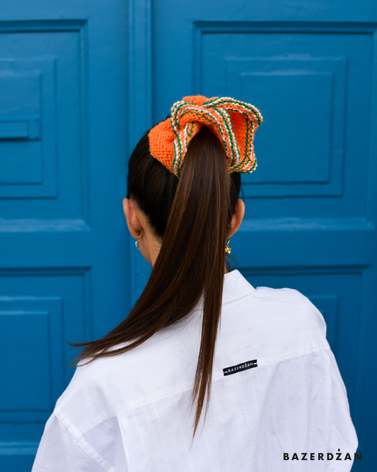 Grandma's Knitted Hair Scrunchie