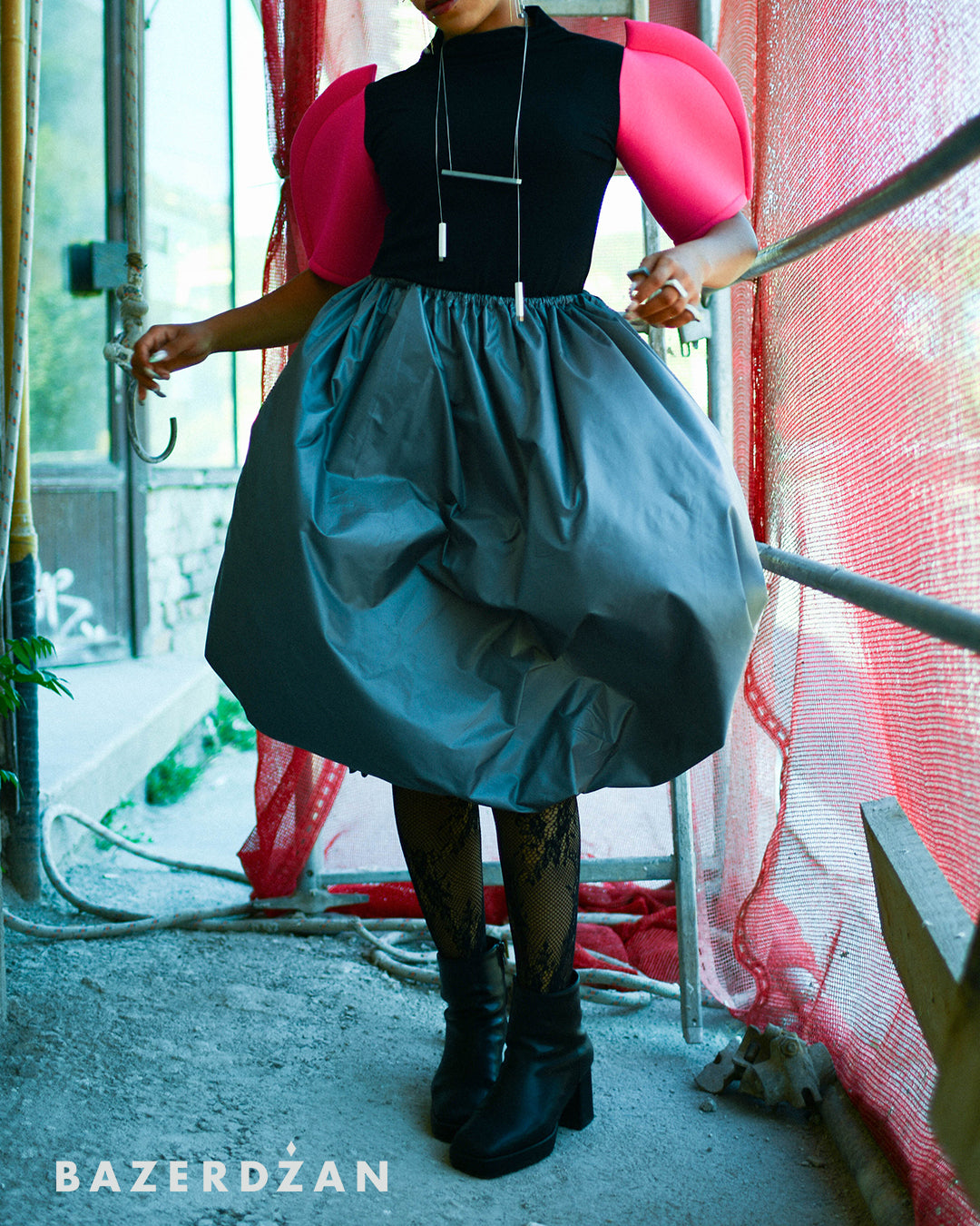 Puff Skirt/Dress - Gray