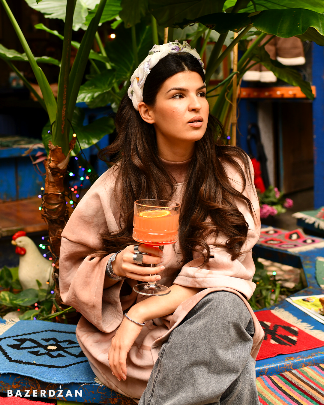 Rahat dress in pink - Bazerdzan