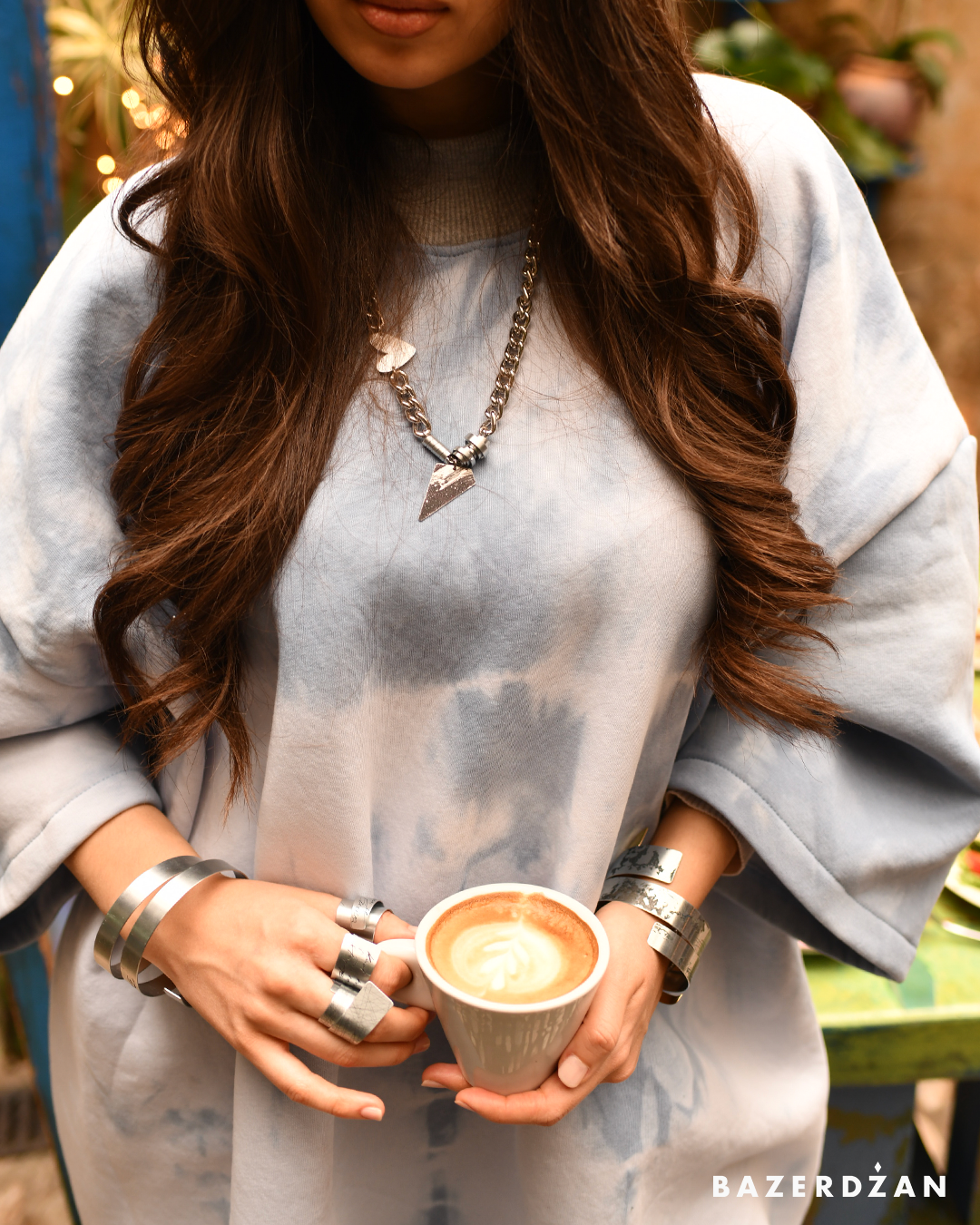 Rahat dress in blue - Bazerdzan