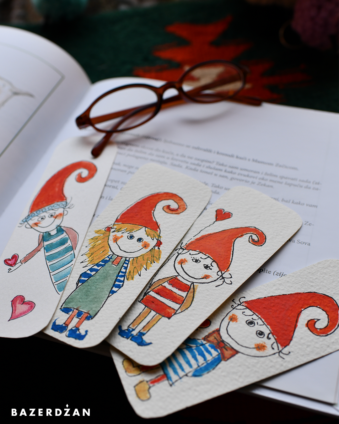 Hand-painted bookmarks for children - Bazerdzan