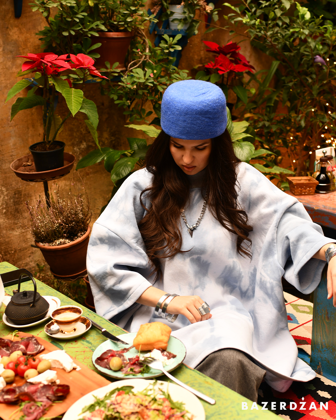 Rahat dress in blue - Bazerdzan