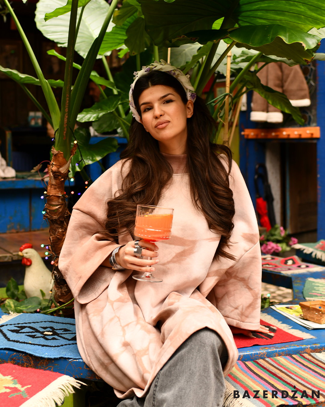 Rahat dress in pink - Bazerdzan