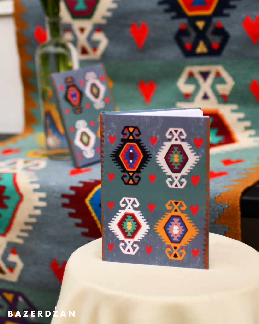 Notebook inspired by Bosnian kilim