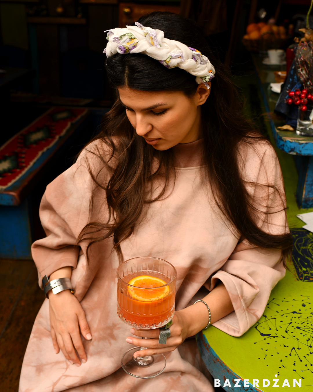 Rahat dress in pink - Bazerdzan