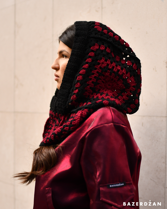 Crochet Balaklava in Burgundy