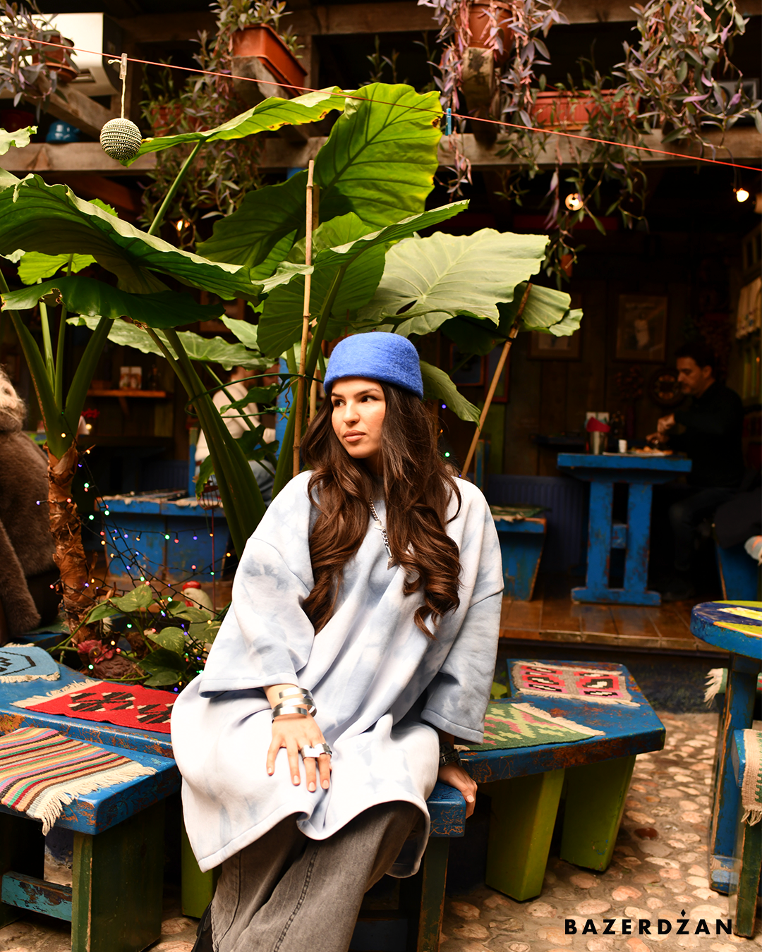Rahat dress in blue - Bazerdzan