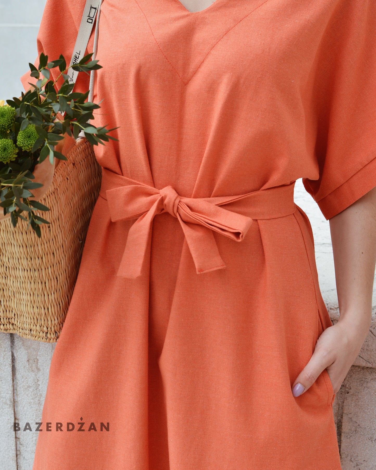 Asymmetric Chic Dress - Coral