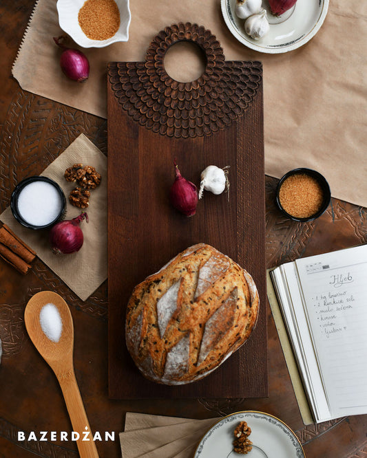 Hand Carved Wooden Board Magrib by Civilisation - Bazerdzan