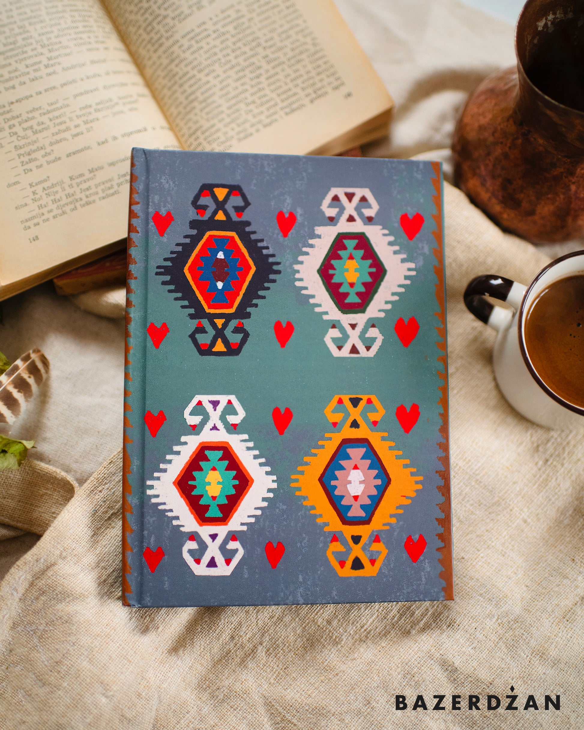 Kilim of Hearts Notebook - Bazerdzan