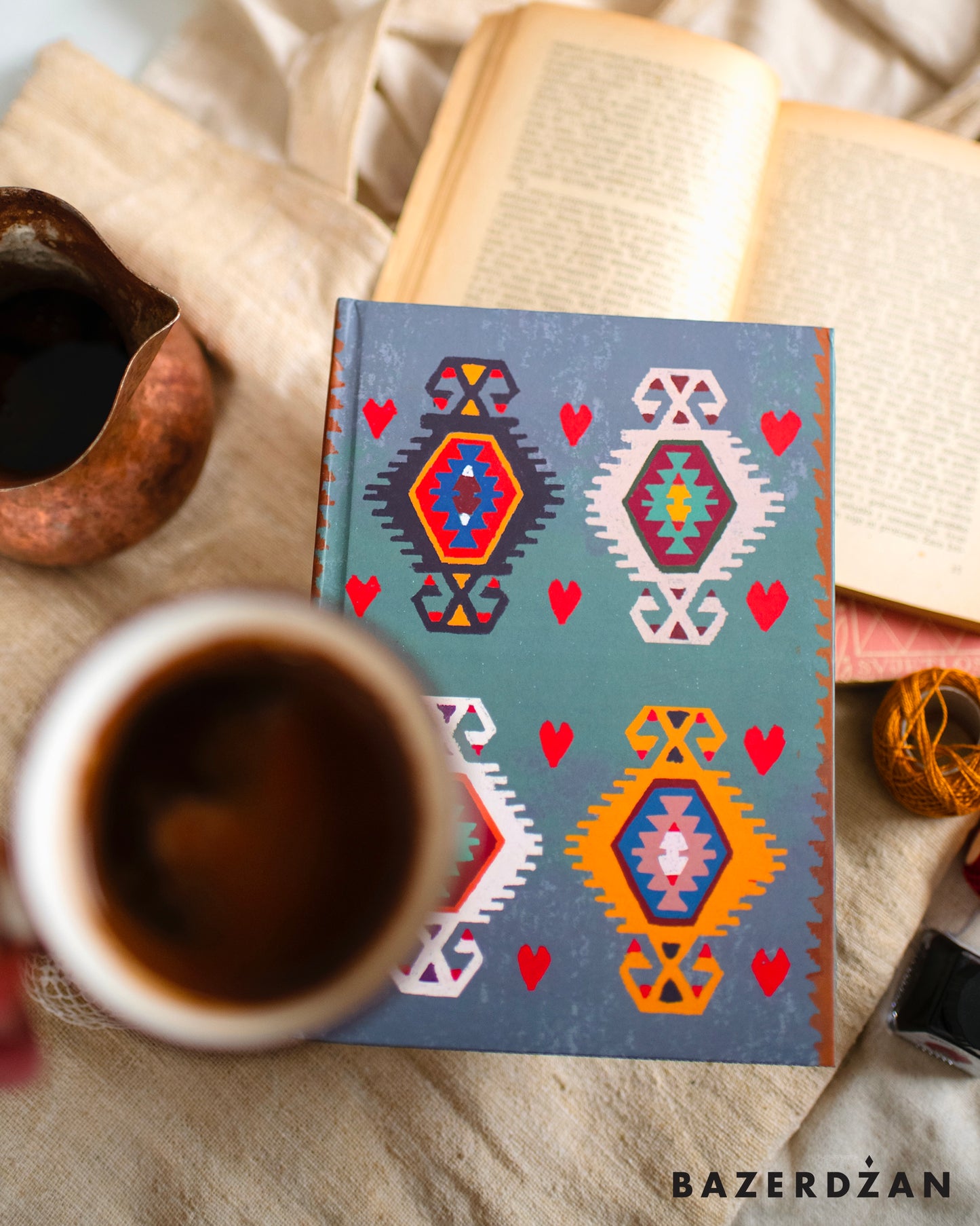 Kilim of Hearts Notebook - Bazerdzan