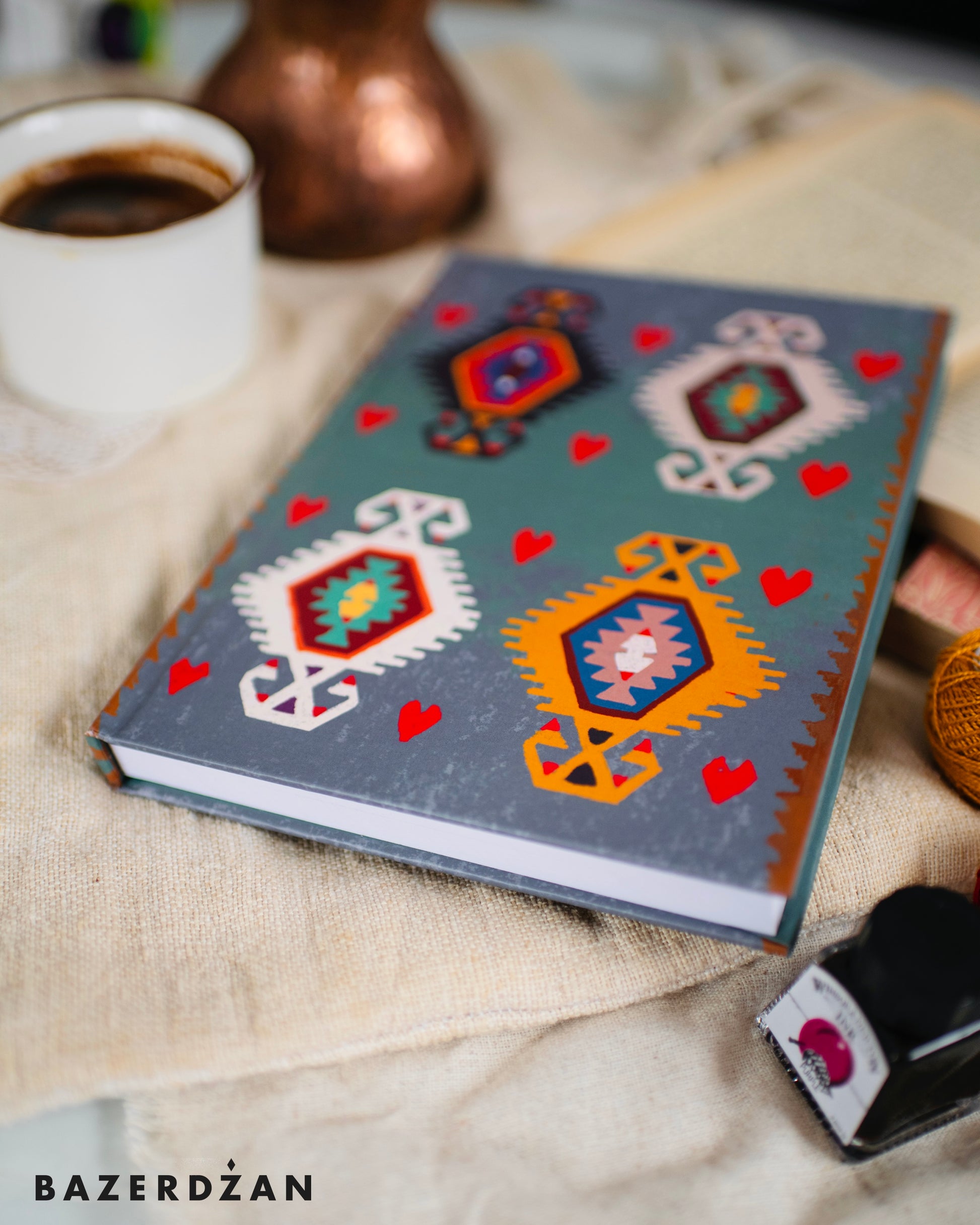 Kilim of Hearts Notebook - Bazerdzan