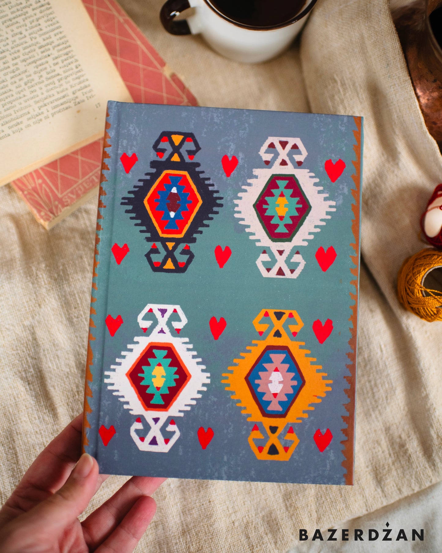 Kilim of Hearts Notebook - Bazerdzan