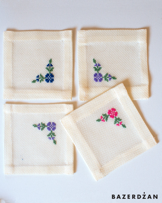 Embroidered Coasters by Grandma Dina