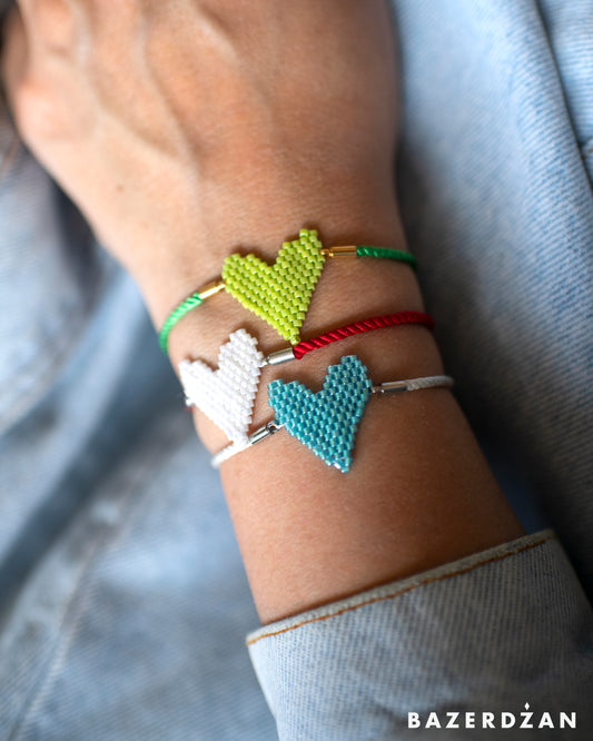 Miyuki Beads Heart Bracelet - Bazerdzan