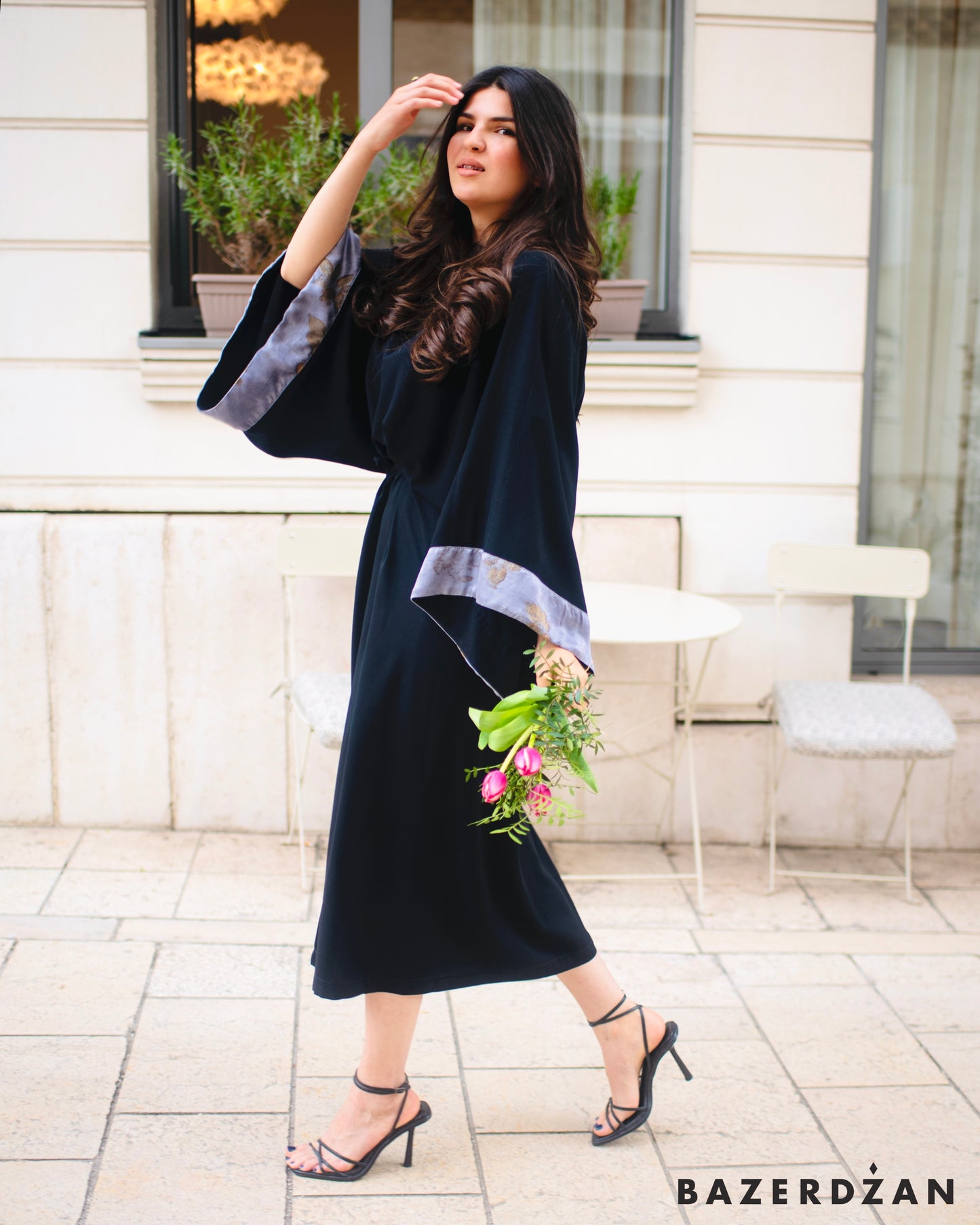Black Flora Dress - Bazerdzan