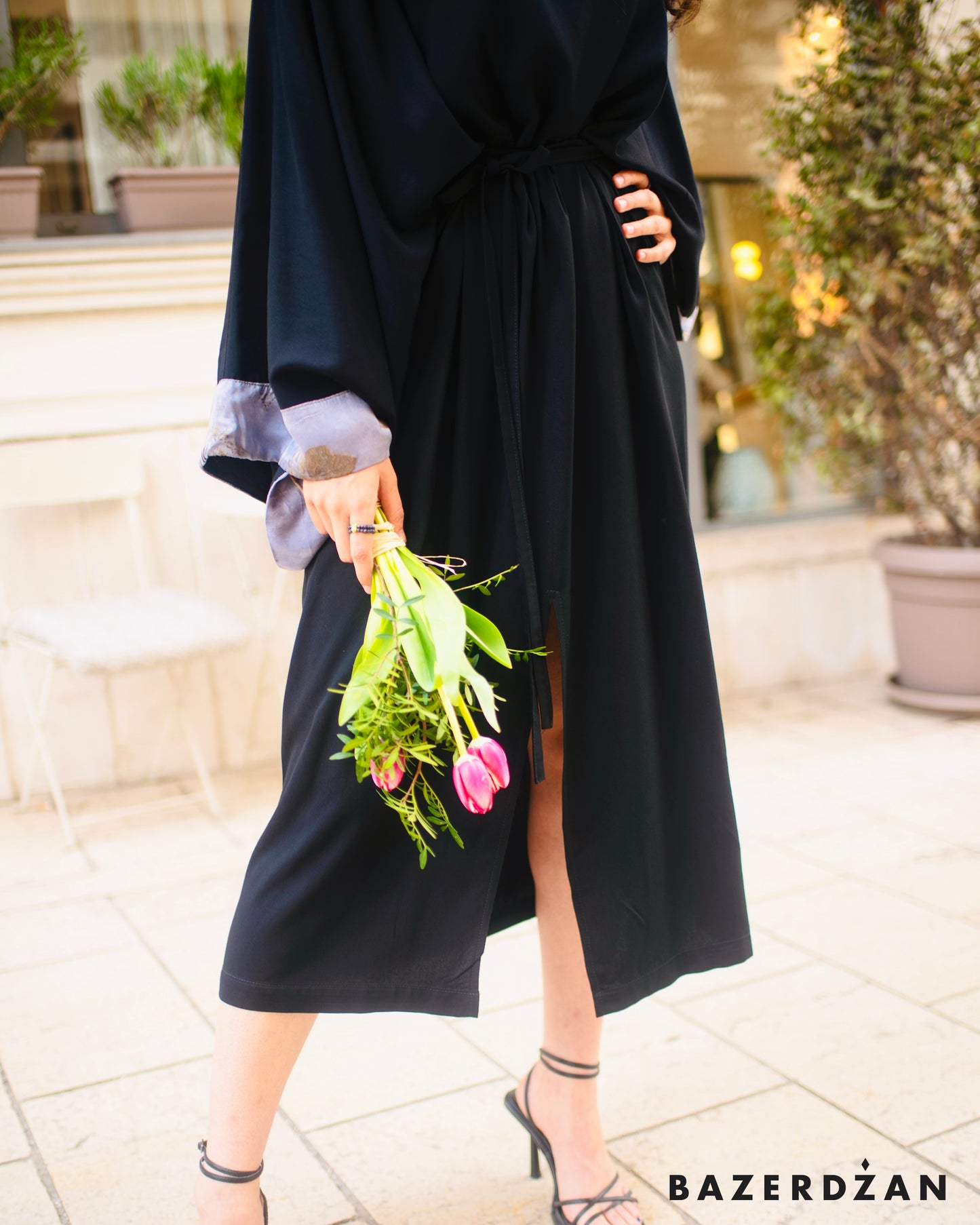 Black Flora Dress - Bazerdzan