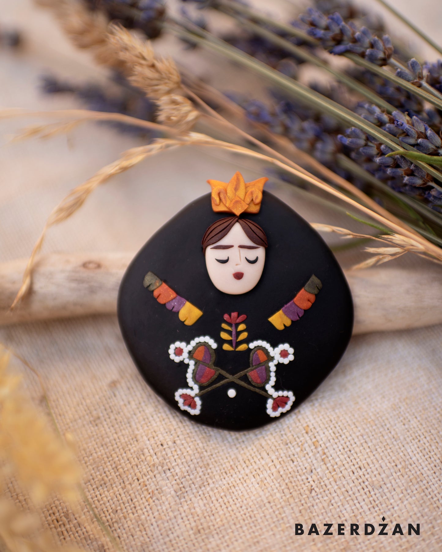 Handmade Brooch Queen Katarina by Kotka