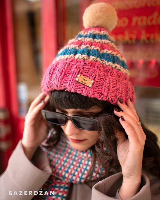 Unisex Woolen Hat with Pom Pom