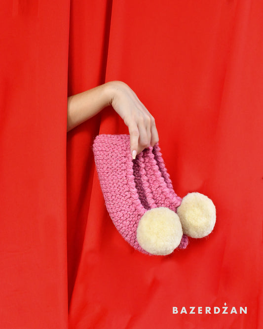 Woolen crochet slippers (with non-skid sole) - Bazerdzan