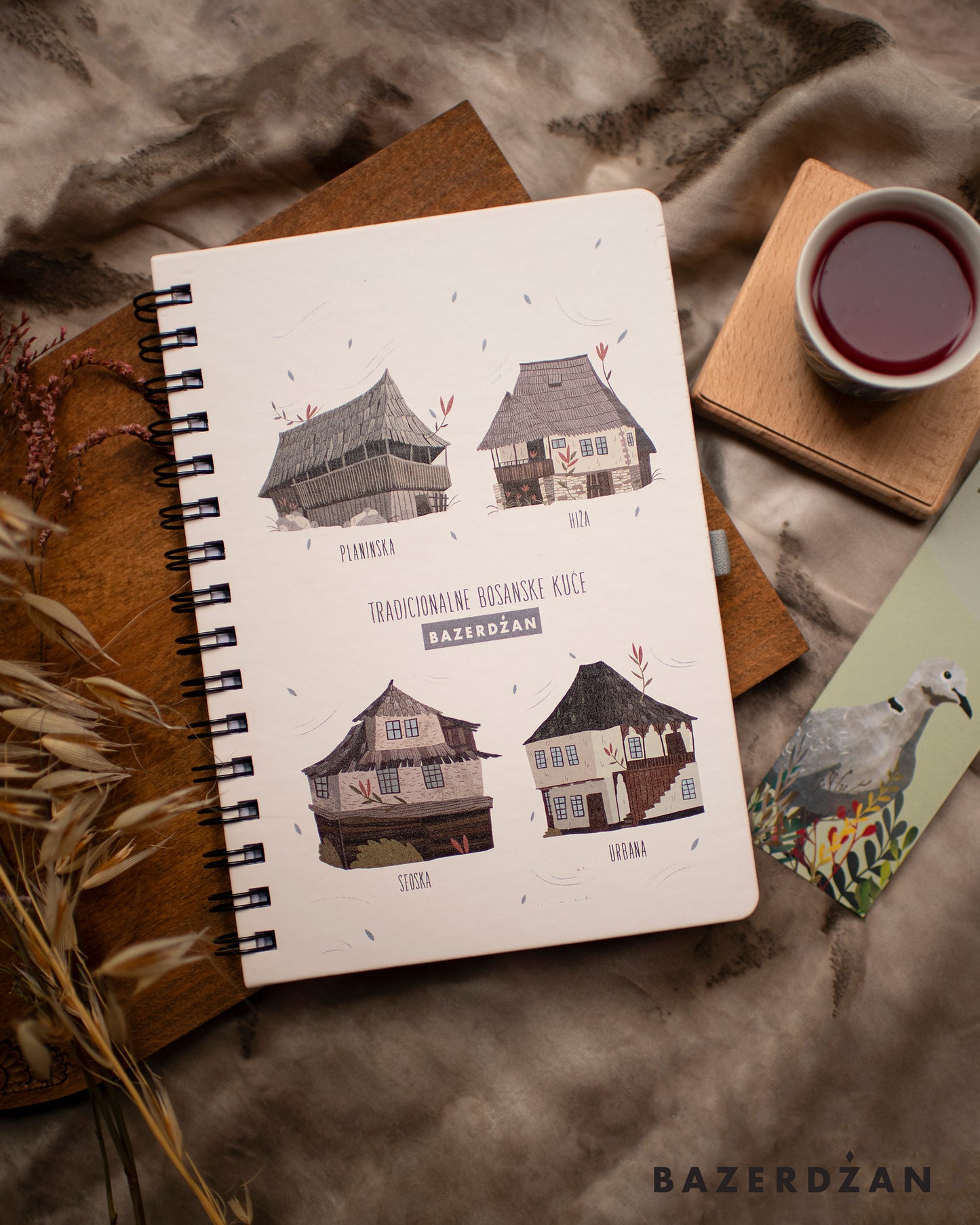 "Traditional Bosnian Houses" Notebook - Bazerdzan