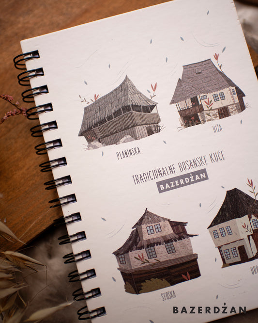 "Traditional Bosnian Houses" Notebook