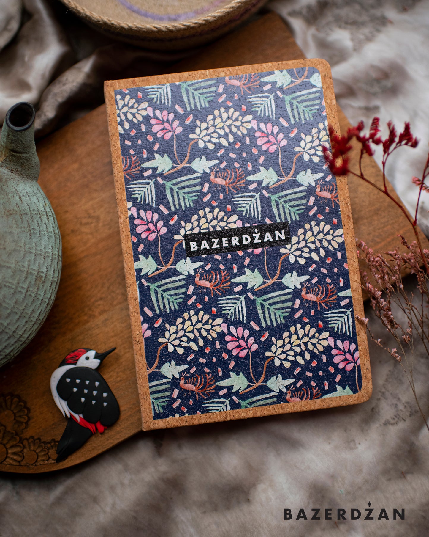 "Traditional Bosnian embroidery" Notebook (Cork) - Bazerdzan