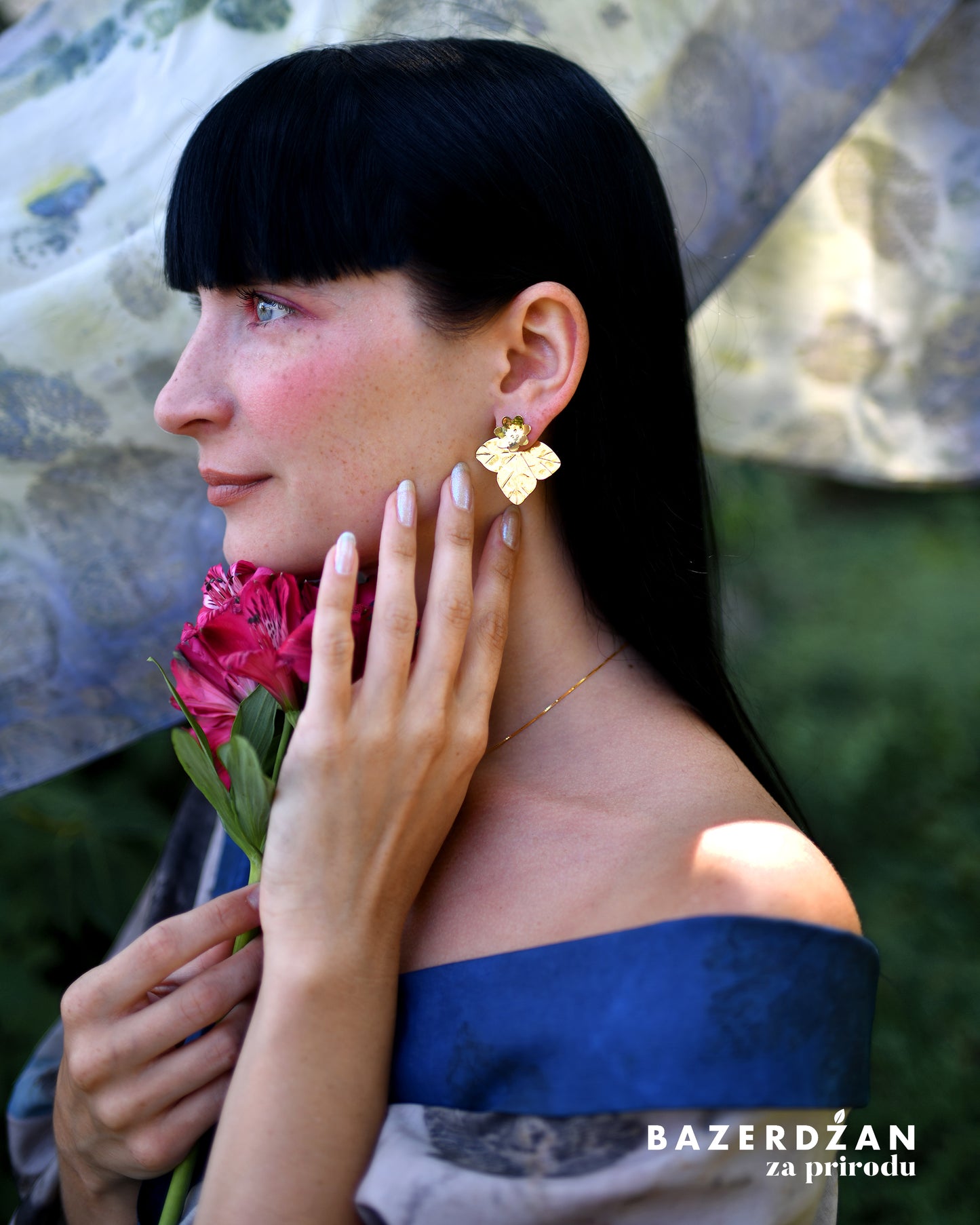 "Hepatica Nobilis" Earrings by Natasha Rubis