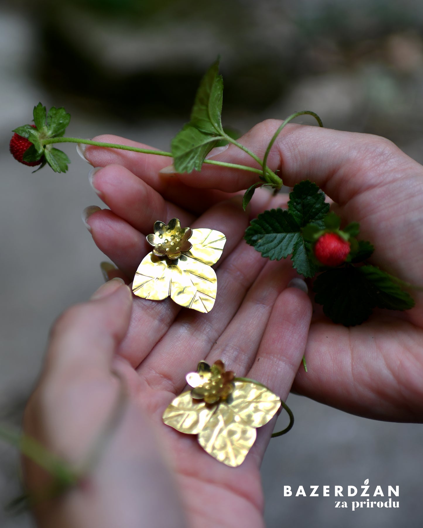 "Hepatica Nobilis" Earrings by Natasha Rubis